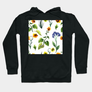 Seamless plants pattern. Floral decorative illustration Hoodie